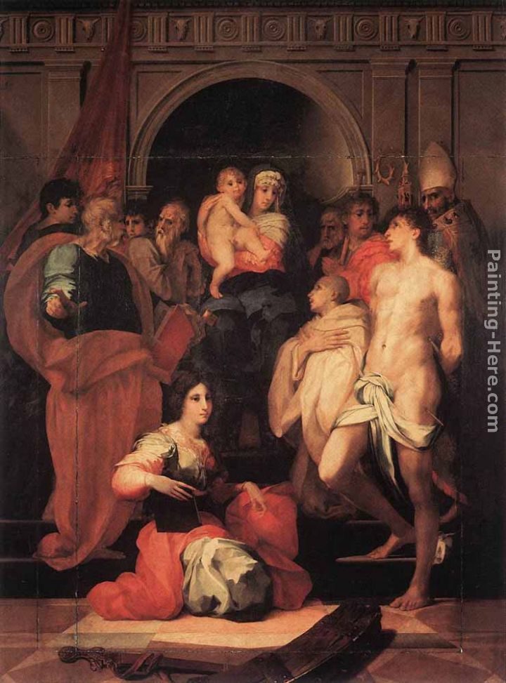 Rosso Fiorentino Madonna Enthroned and Ten Saints